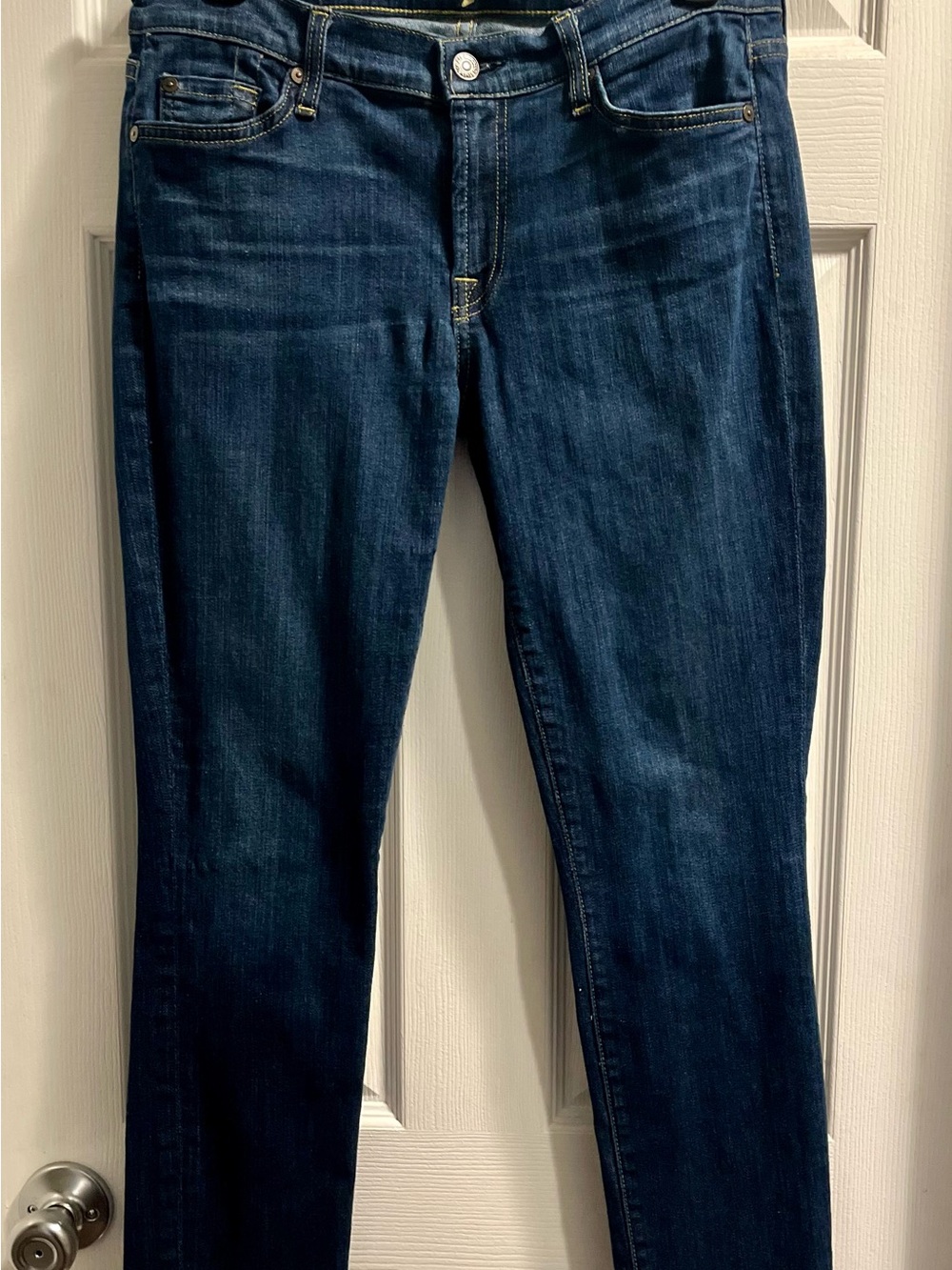 7 For All Mankind Dark Blue Skinny Jeans